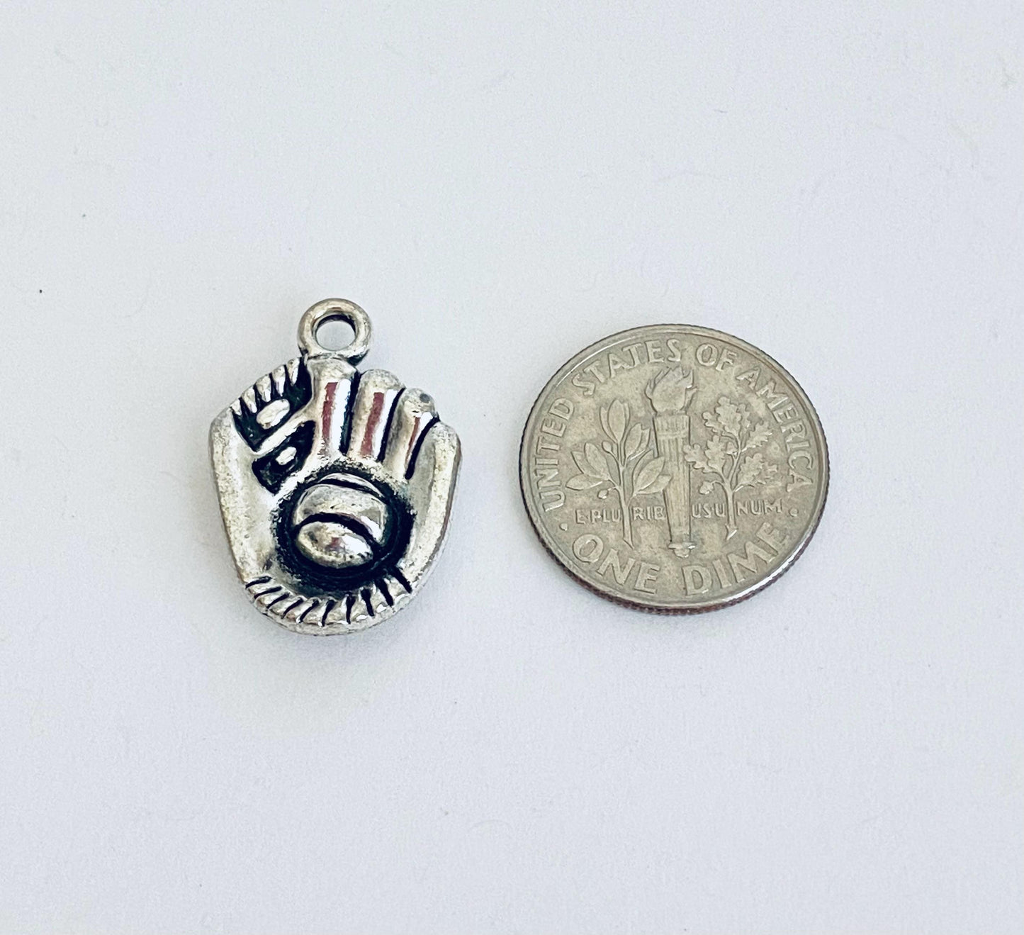 Base Metal Baseball Mitt Charm
