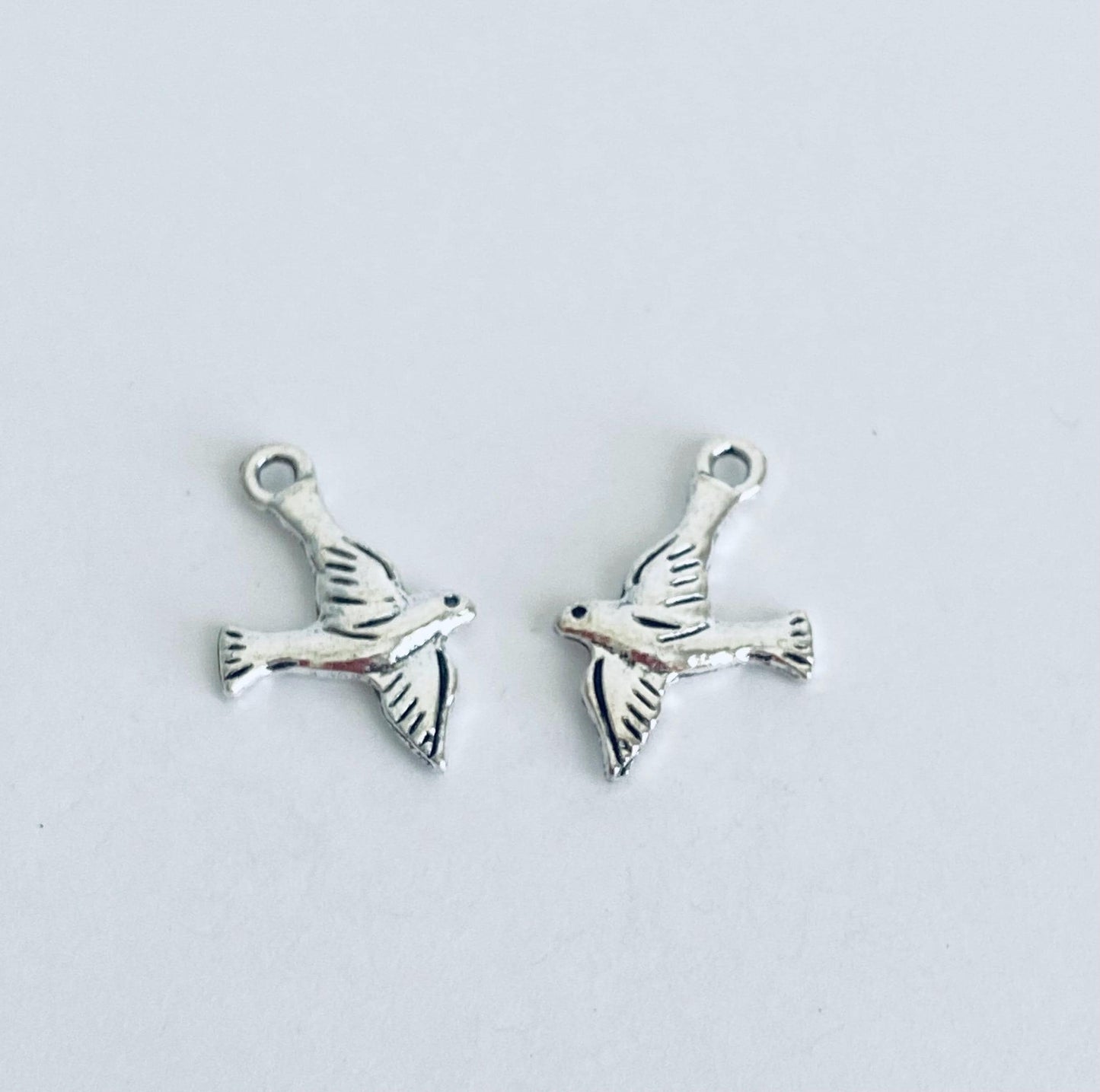 Base Metal Dove Charm
