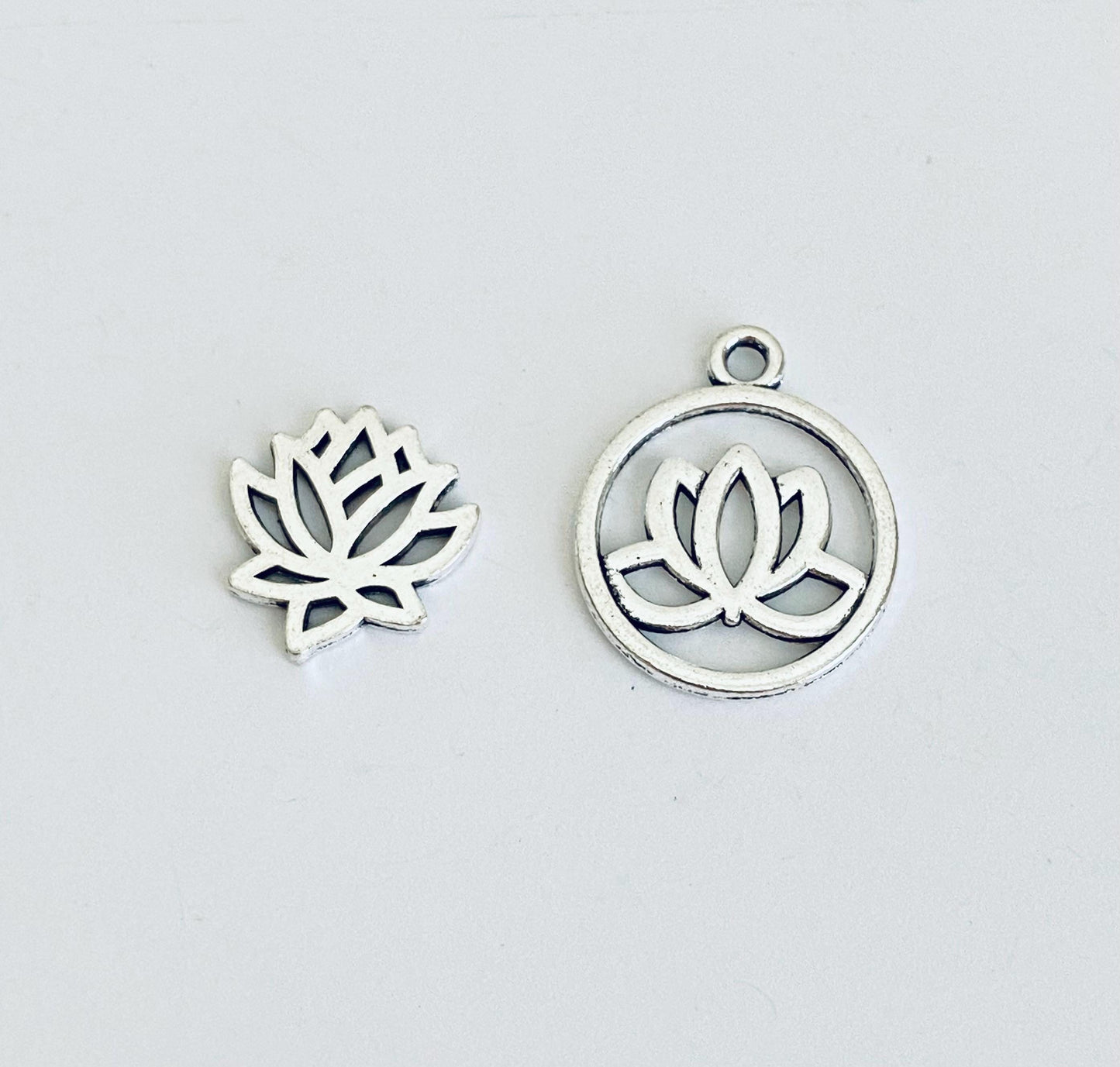 Base Metal Lotus Flower Charm