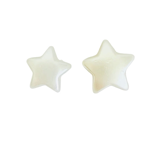 Faux Pearl Puffy Star Beads for Jewelry Making • 12mm or 14mm
