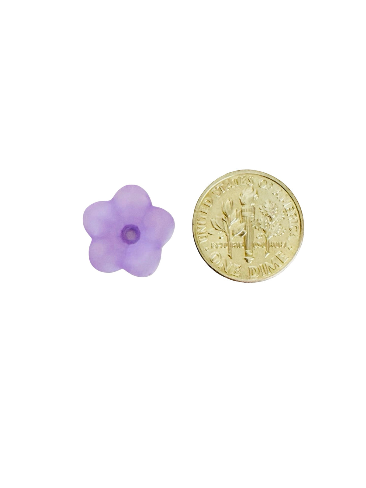 13mm Acrylic Trumpet Flower Beads • Random Mix Transparent AB or Matte Colors • Mini Floral Beads for Jewelry Making & Crafts