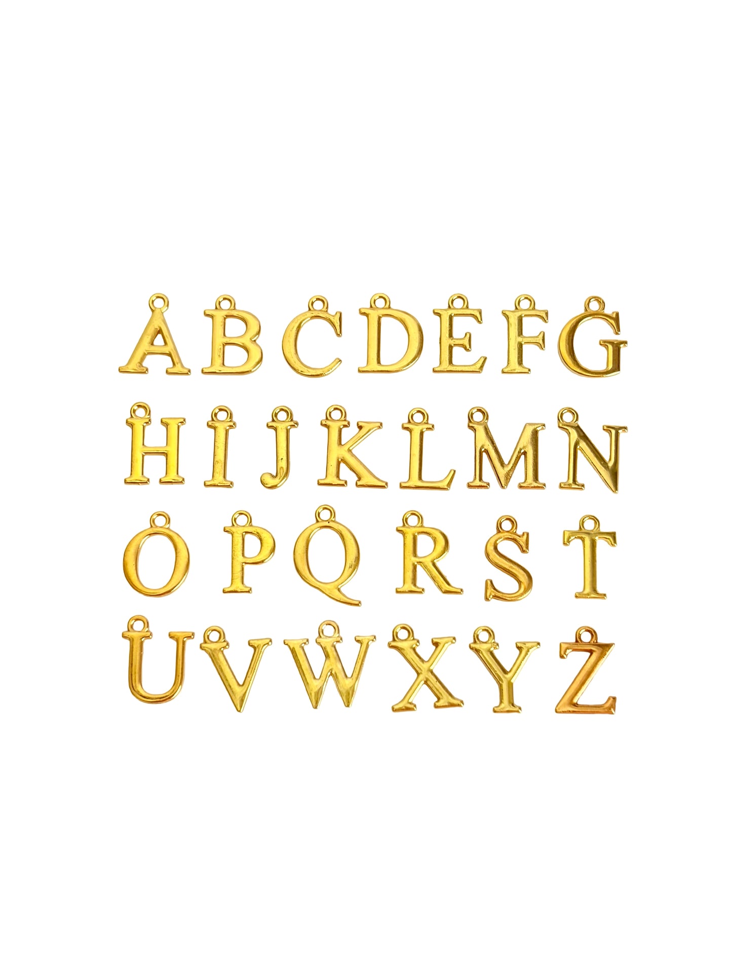 Base Metal Alphabet Letter Charm (A-Z)