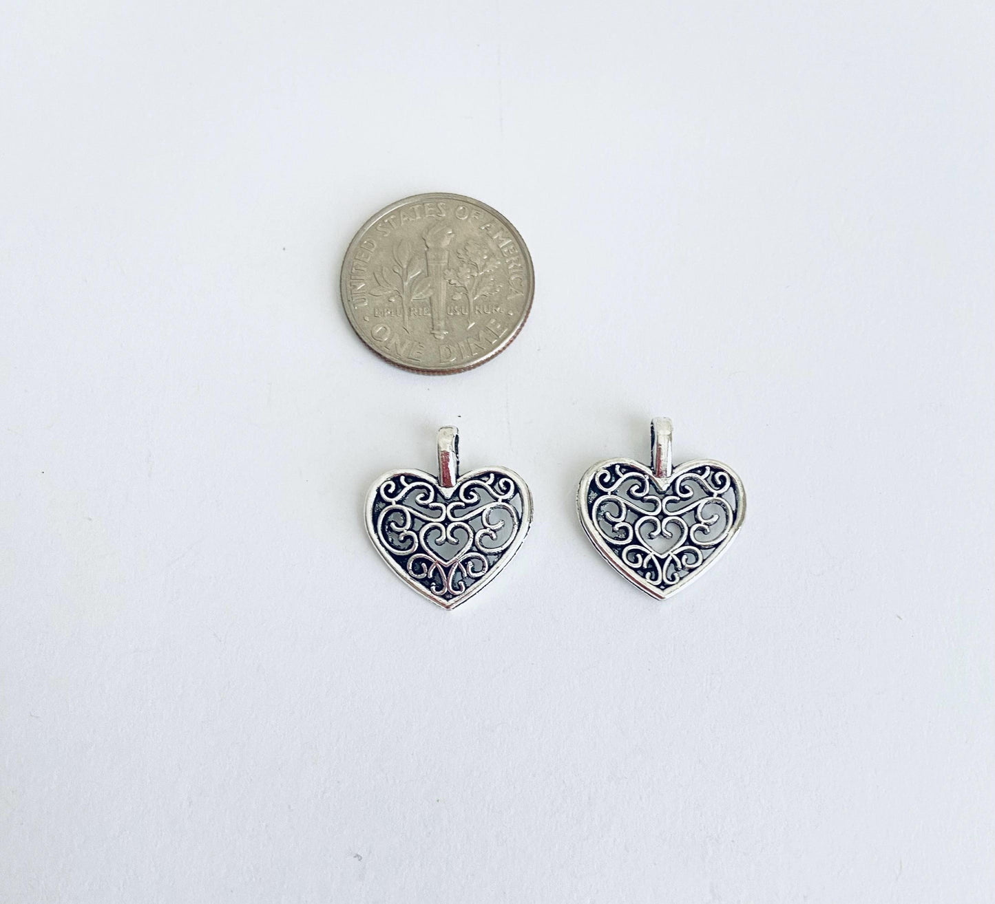 Filigree Heart Charm