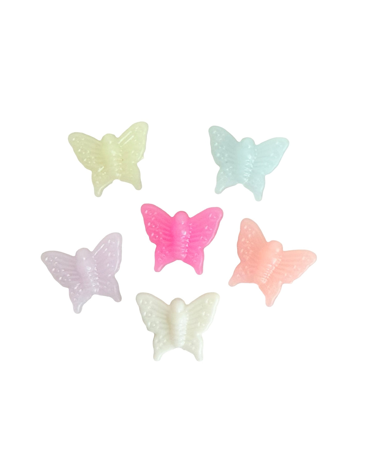 Small Acrylic Butterfly Beads • Random Mix of Translucent Colors • Butterfly Beads for Jewelry Making