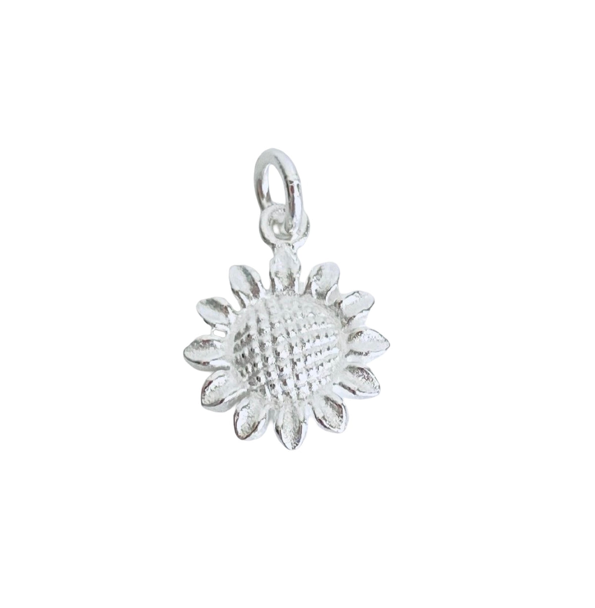 Sterling Silver Sunflower Charm • Sold Individually