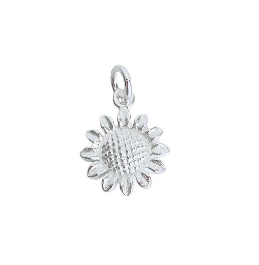 Sterling Silver Sunflower Charm • Sold Individually
