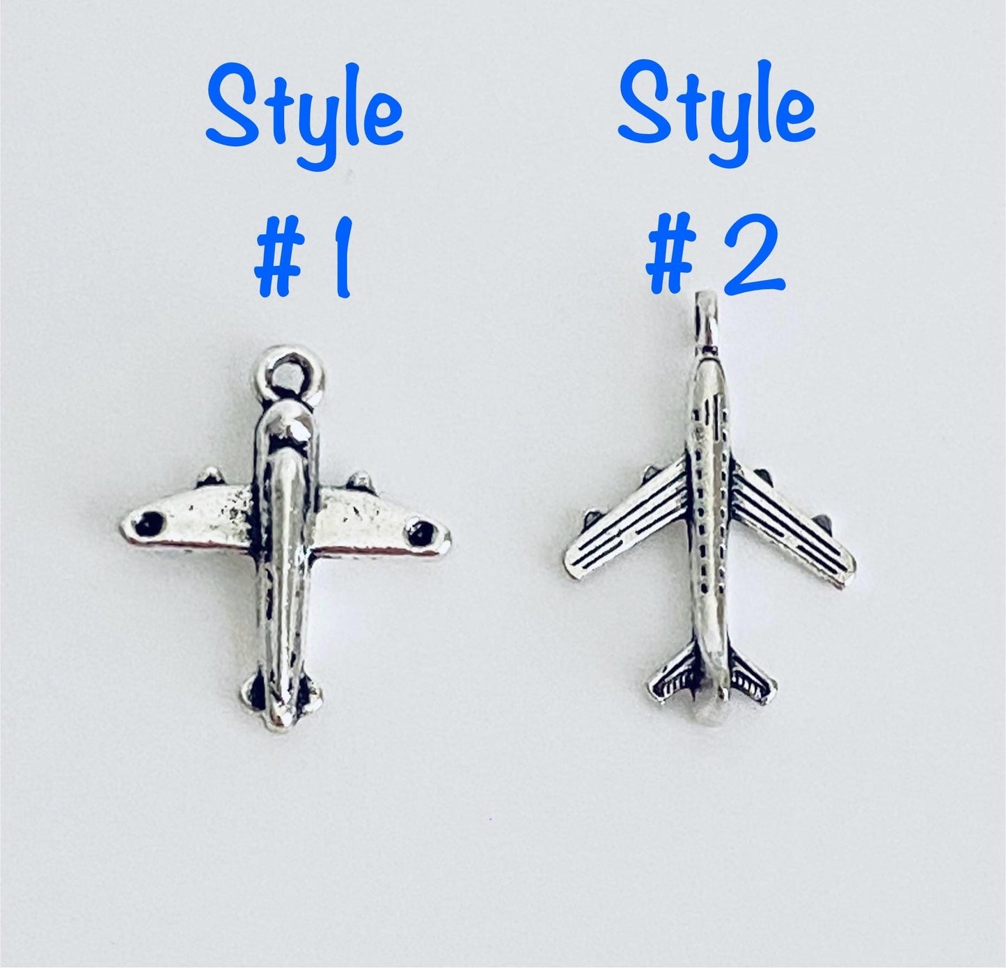 Base Metal Airplane Charm