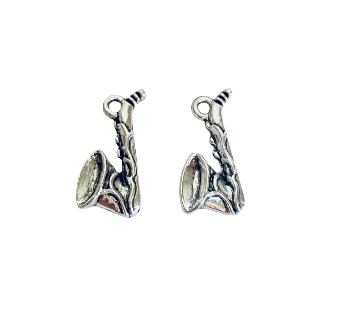 Base Metal Musical Instrument Charms (Saxophone • Trumpet • Guitar • Violin)