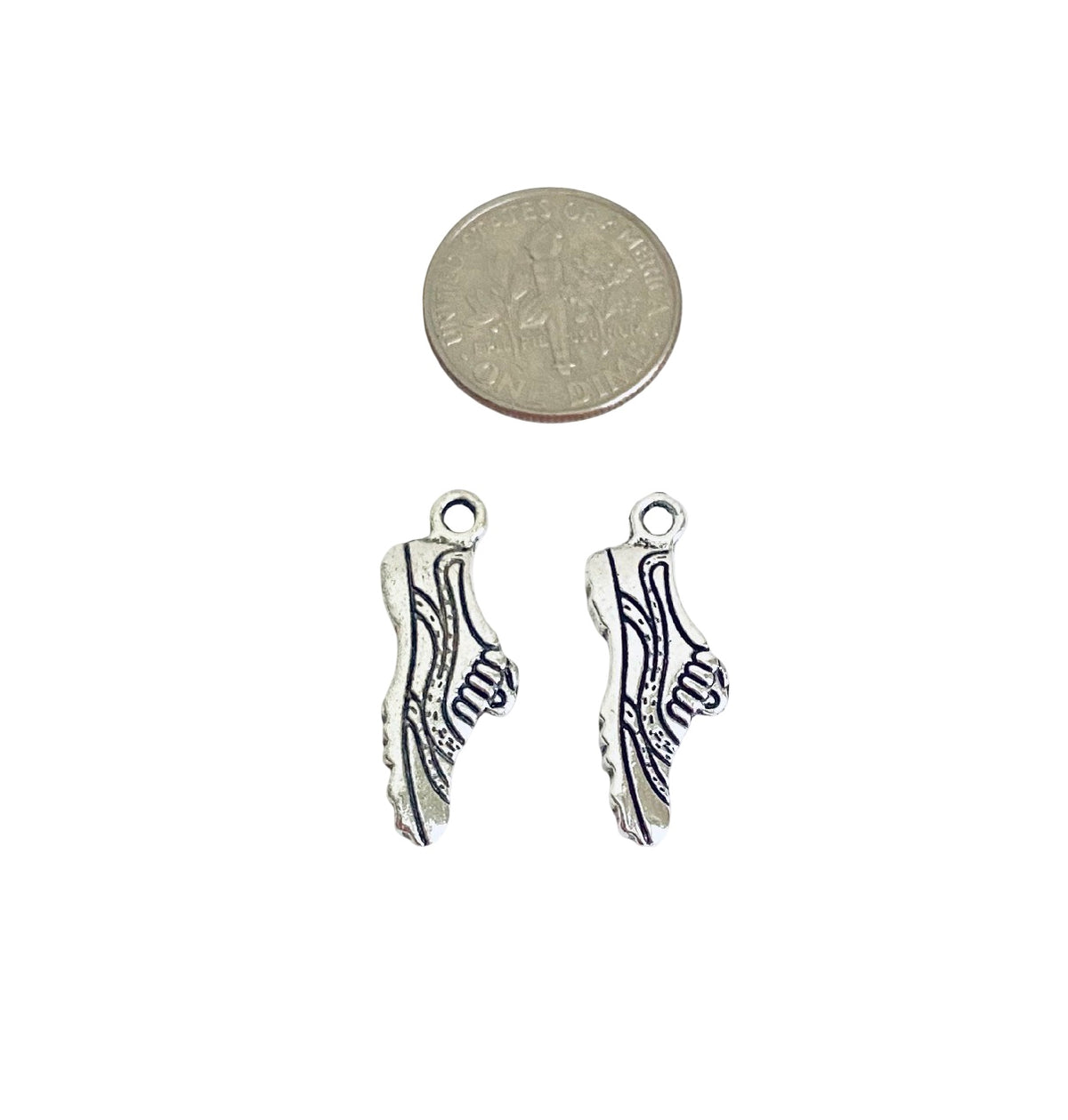 Base Metal Small Running Shoe Charm