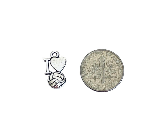 Base Metal Sports Charms (Volleyball • Football • Golf • Baseball • Basketball • Soccer)
