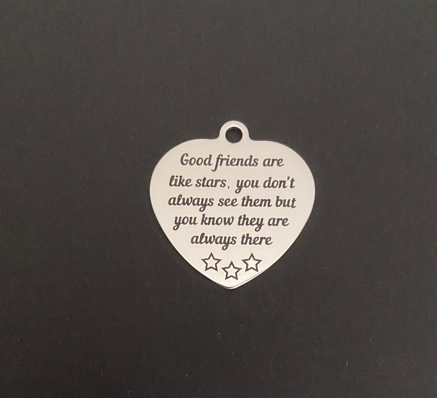 LARGE Stainless Steel Friendship Charm
