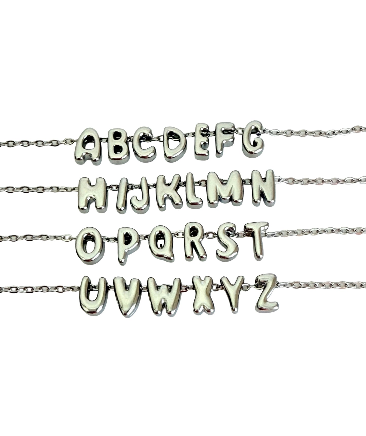 Stainless Steel 3D Initial Charm • Sold Individually