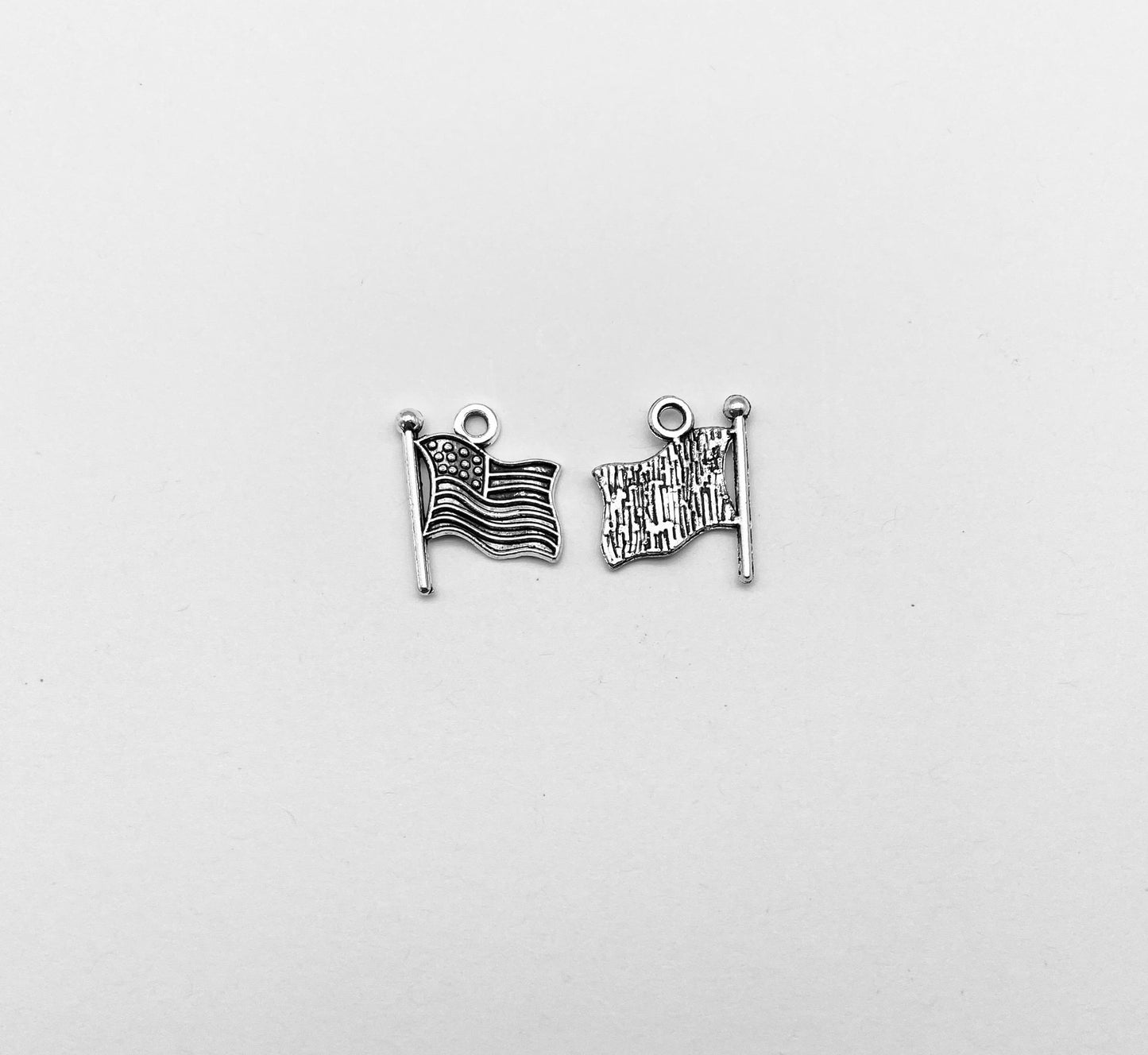Base Metal American Flag Charm