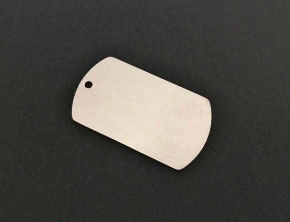 Personalizable Stainless Steel Dog Tag Blanks (25mm x 43mm)
