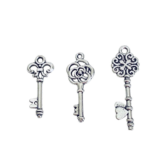 Base Metal Key Charms
