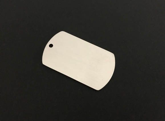 Personalizable Stainless Steel Dog Tag Blanks (25mm x 43mm)