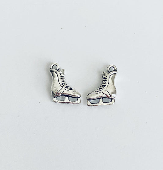 Base Metal Ice Skating Shoe Charm