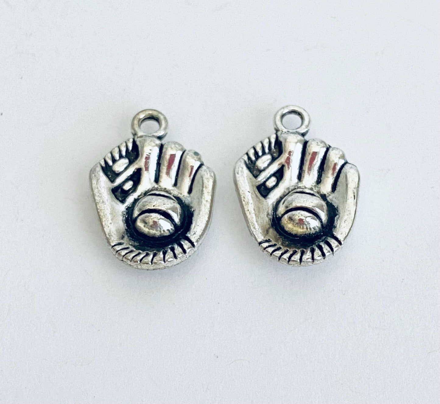 Base Metal Baseball Mitt Charm