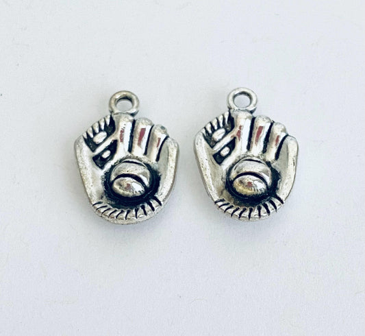 Base Metal Baseball Mitt Charm
