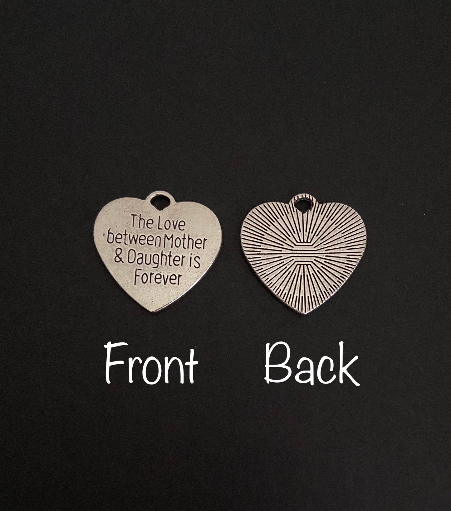 Base Metal Mother & Daughter Forever Heart Charm