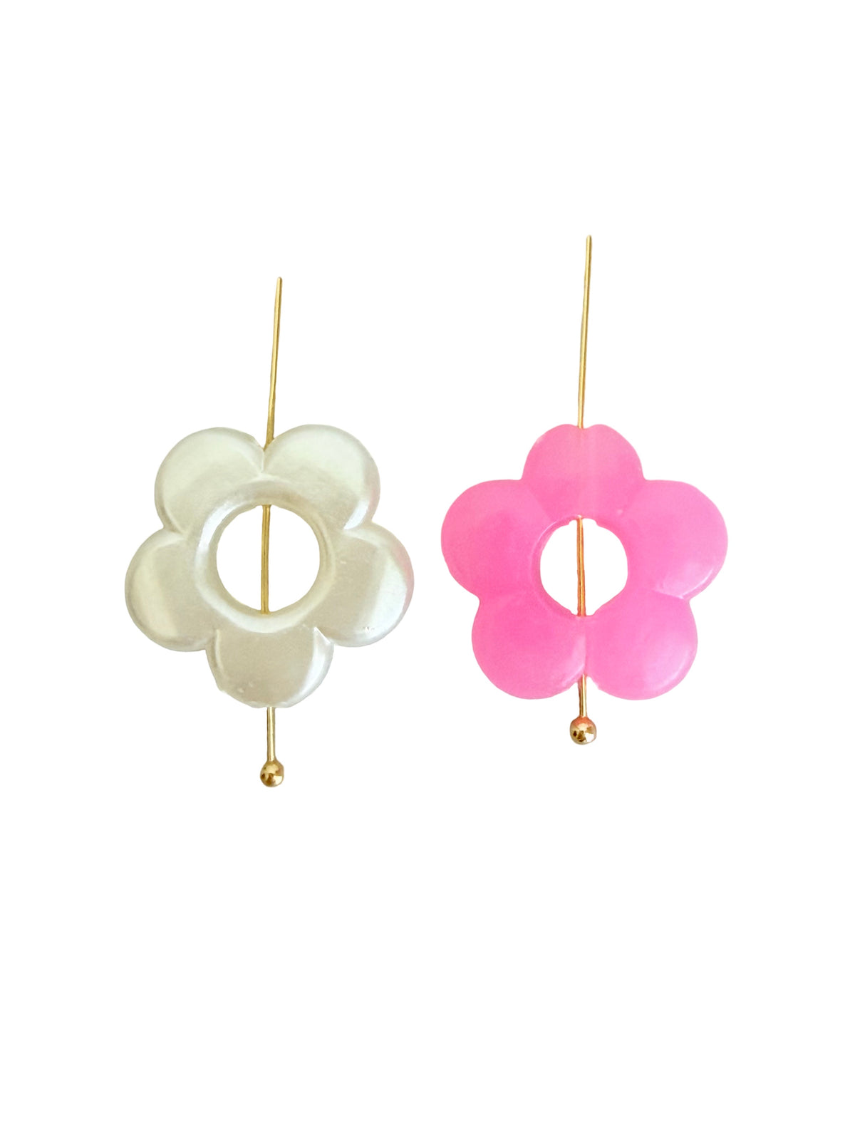 19mm Flower Beads • Faux Pearl or Random Color Flower Beads for Jewelry Making