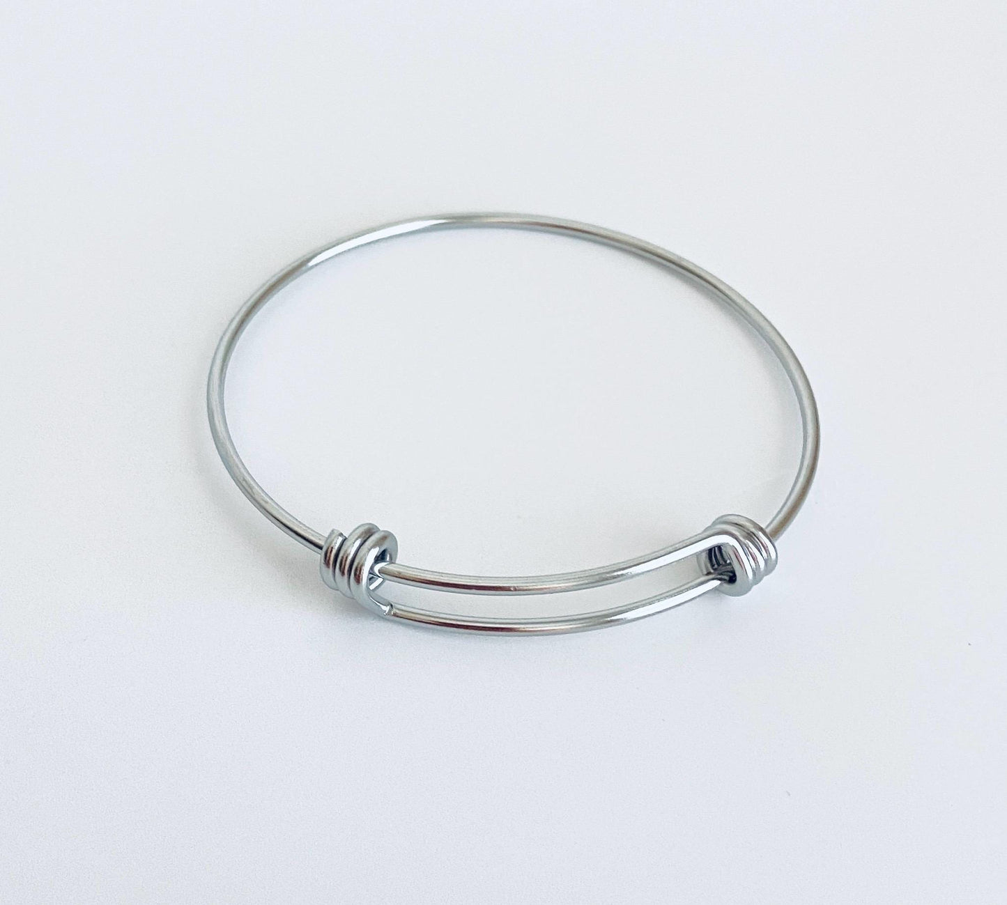 Stainless Steel Adjustable Bangle Bracelet