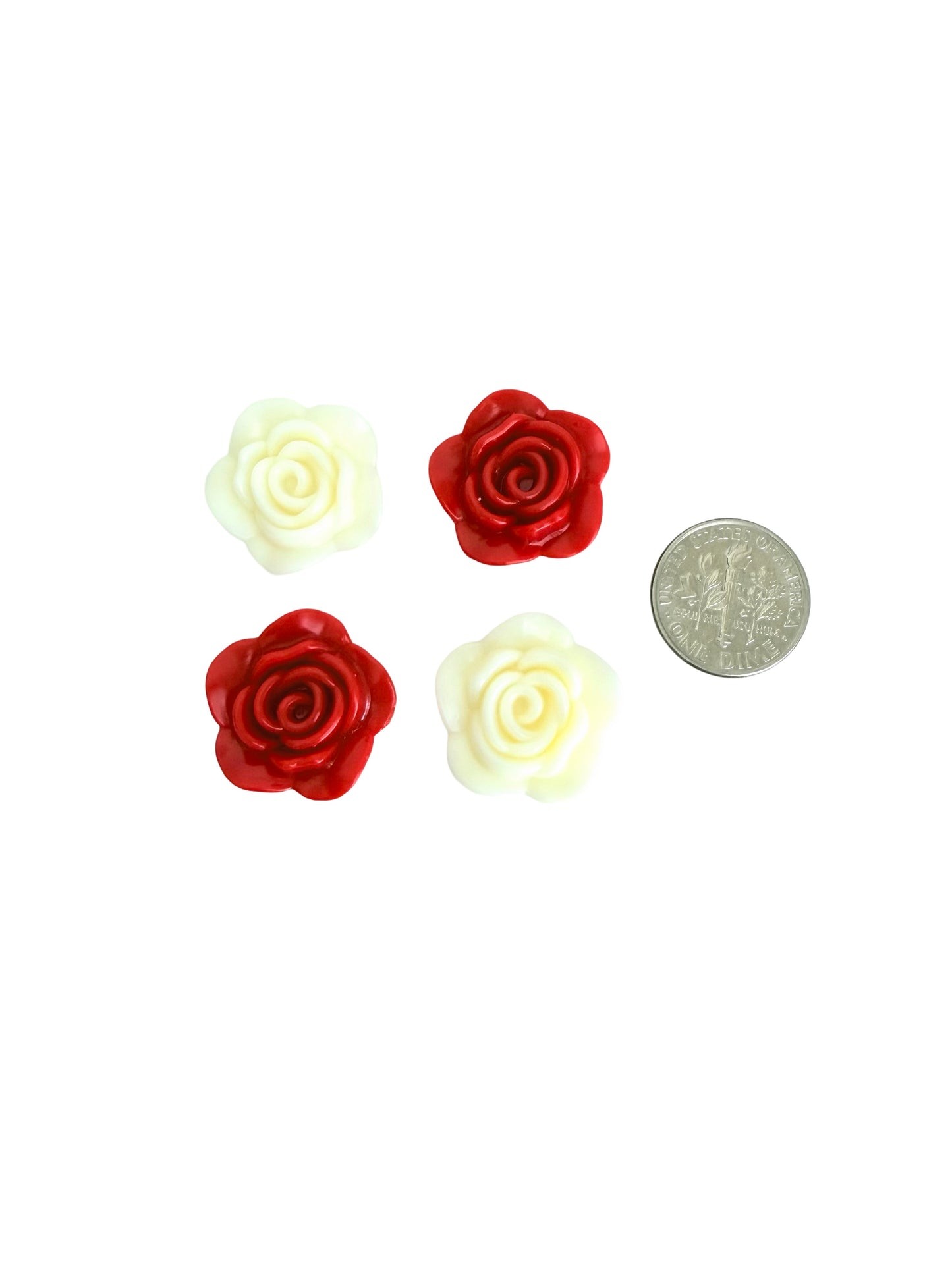 Large Acrylic Rose Flower Beads • Floral Beads for Jewelry Making
