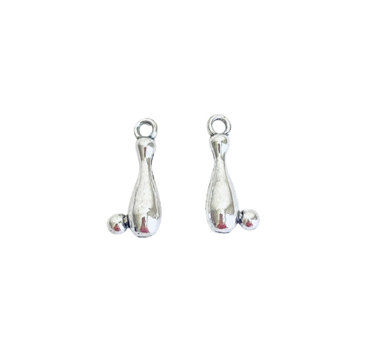 Base Metal Small Bowling Pin Charm