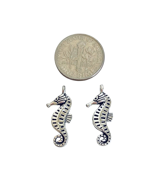 Base Metal Seahorse Charm