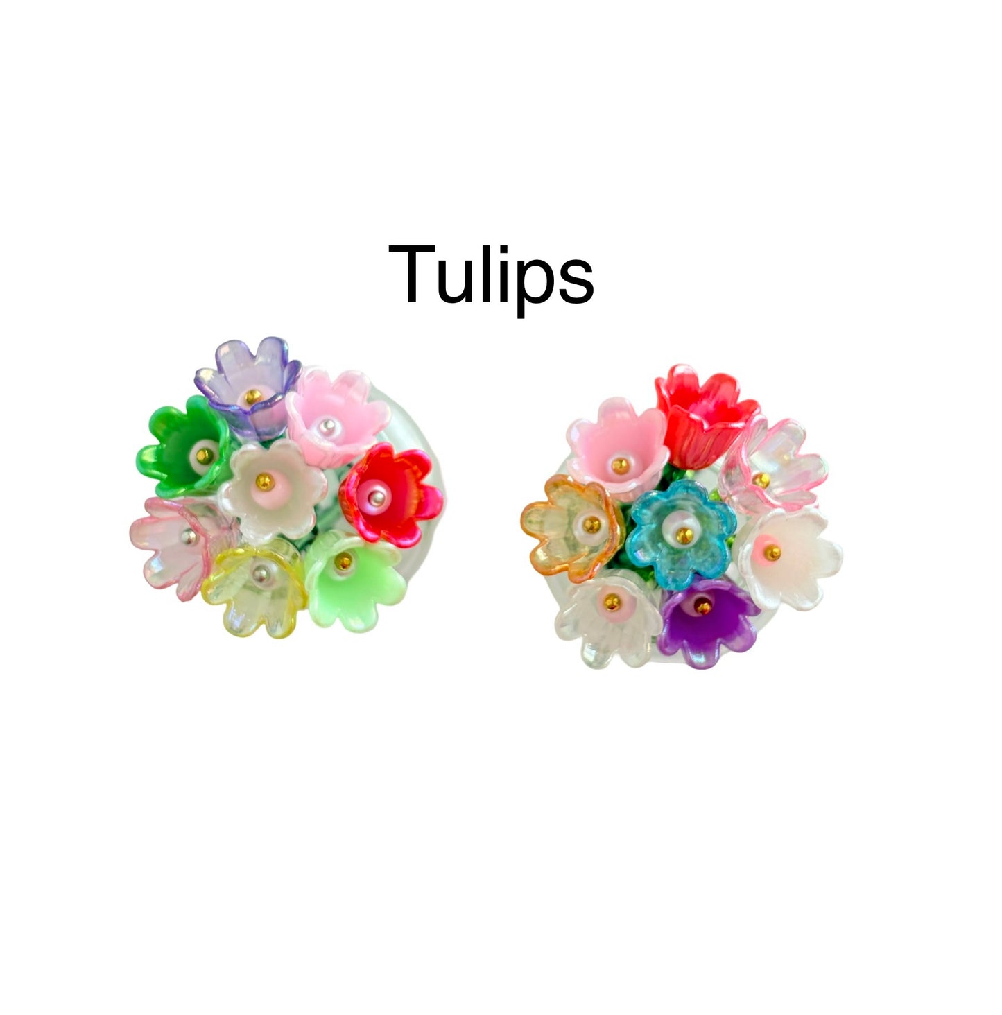 2" Handmade Mini Beaded Flower • Cherry Blossom / Tulip / Morning Glory Flowers • Seed Bead or Tube Bead Stem • Bulk Options Available
