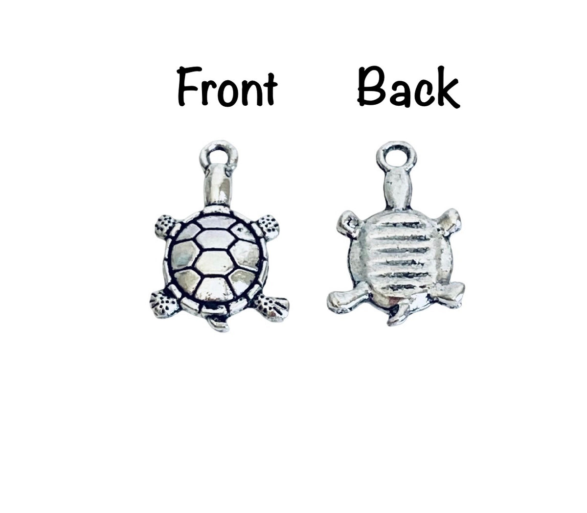 Base Metal Small Turtle Charm