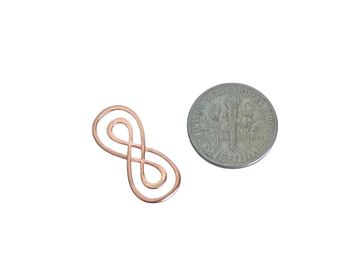 Double Infinity Charm • Sterling Silver • Gold over Silver • Rose Gold over Silver • Sold Individually