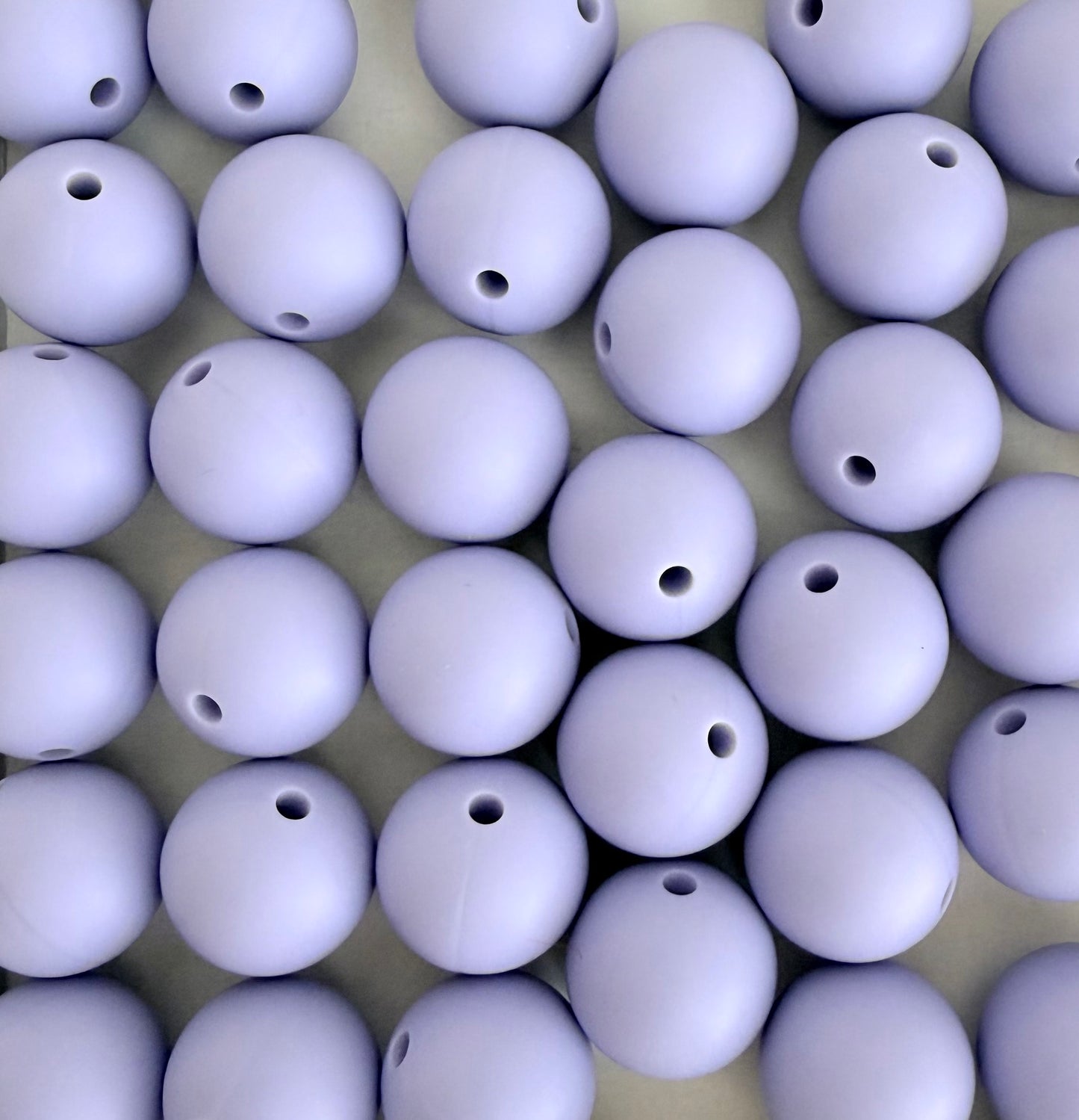 15mm Light Purple Silicone Beads • Round Beads (Sold Per Piece) for Jewelry Making, Keychains & DIY Crafts