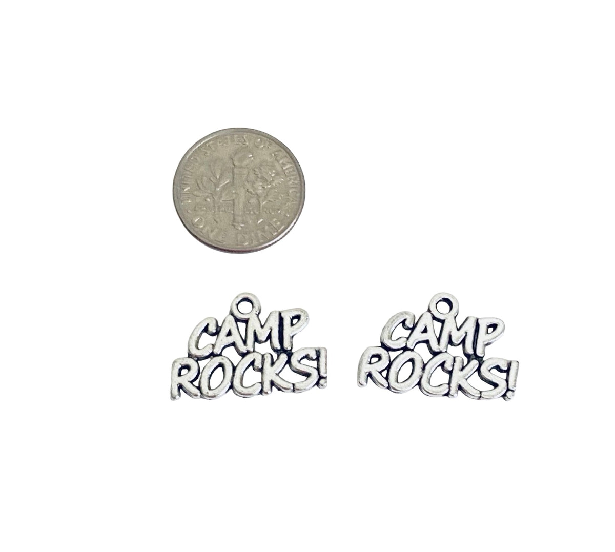 Base Metal Camping Charms (Camping Post • Camp Rocks)