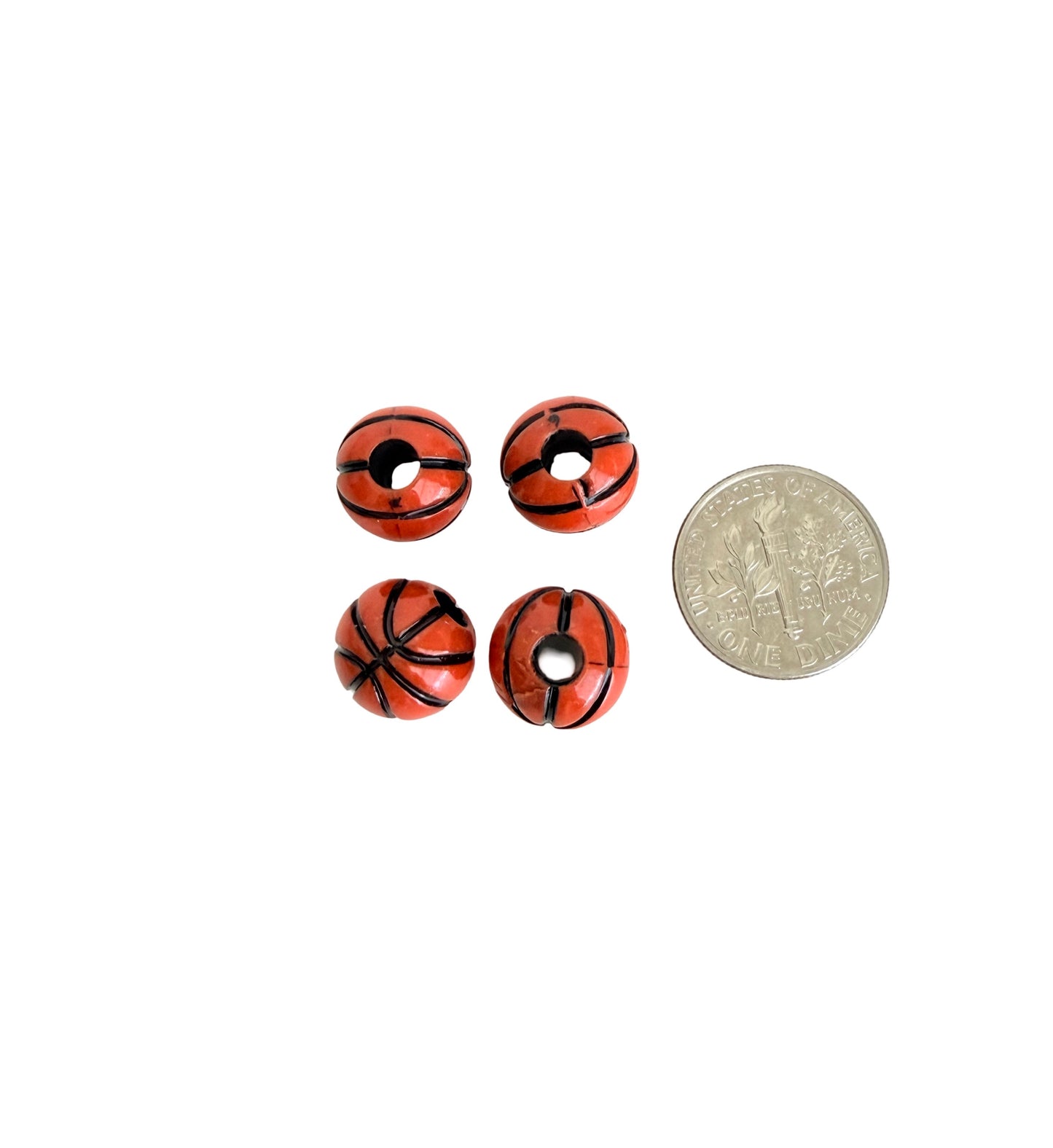Sports Acrylic Beads • Football, Baseball, Basketball • DIY Craft Jewelry Supplies