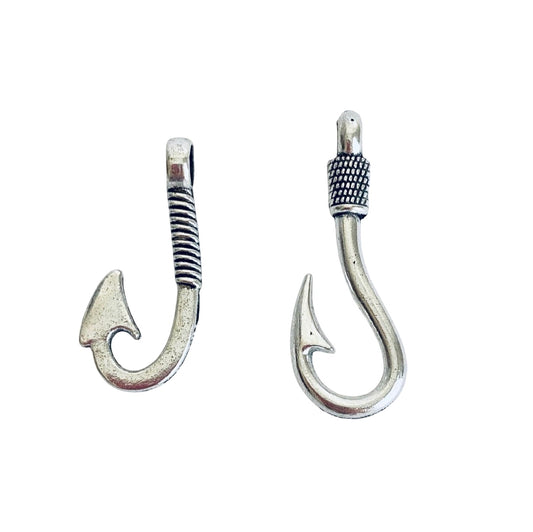 Base Metal Fish Hook Charms