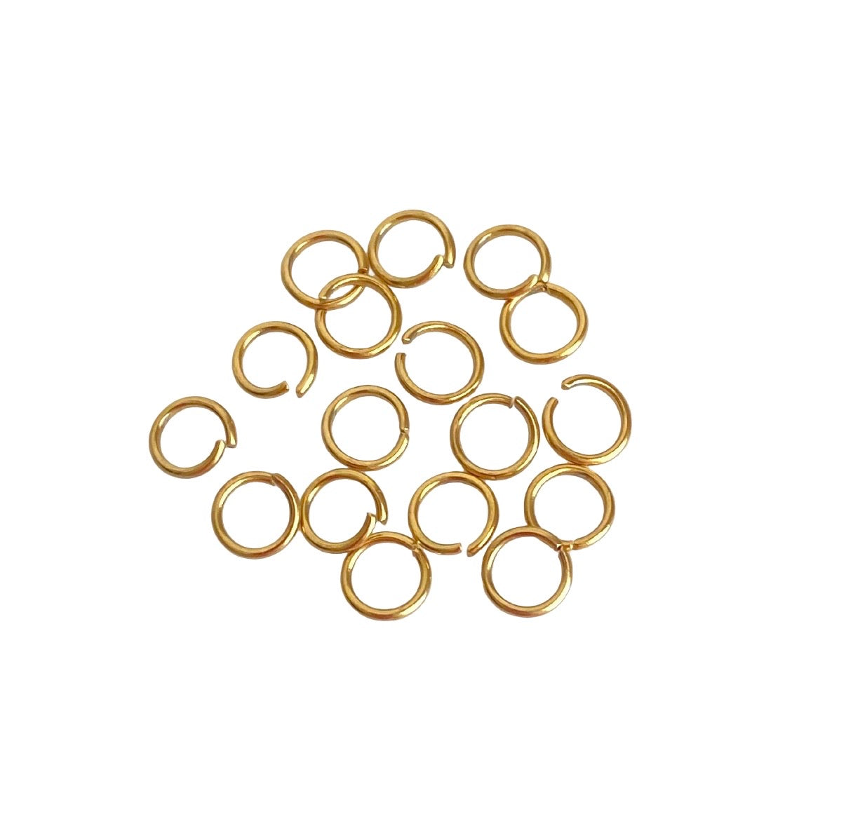 Gold over Stainless Steel Jump Rings • 4mm or 6mm