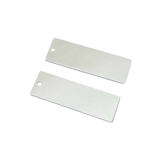 Shiny Stainless Steel Long Blank • 12mm x 38mm