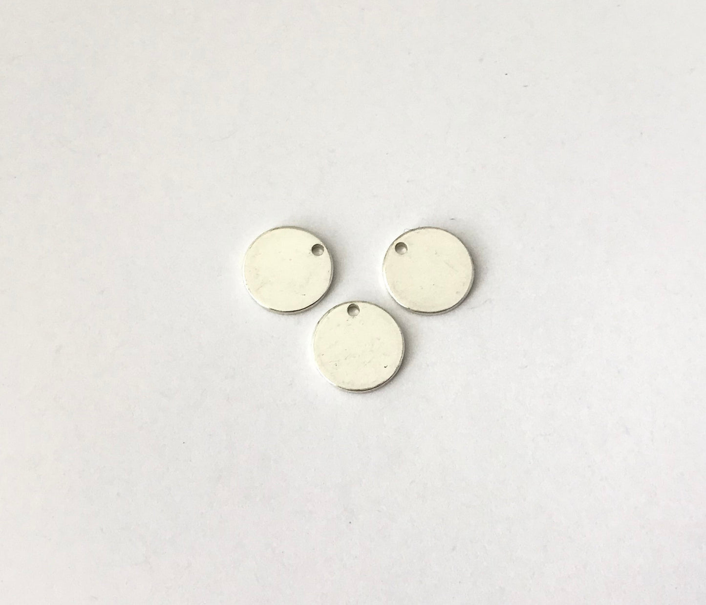 Small 925 Sterling Silver Blank Disc