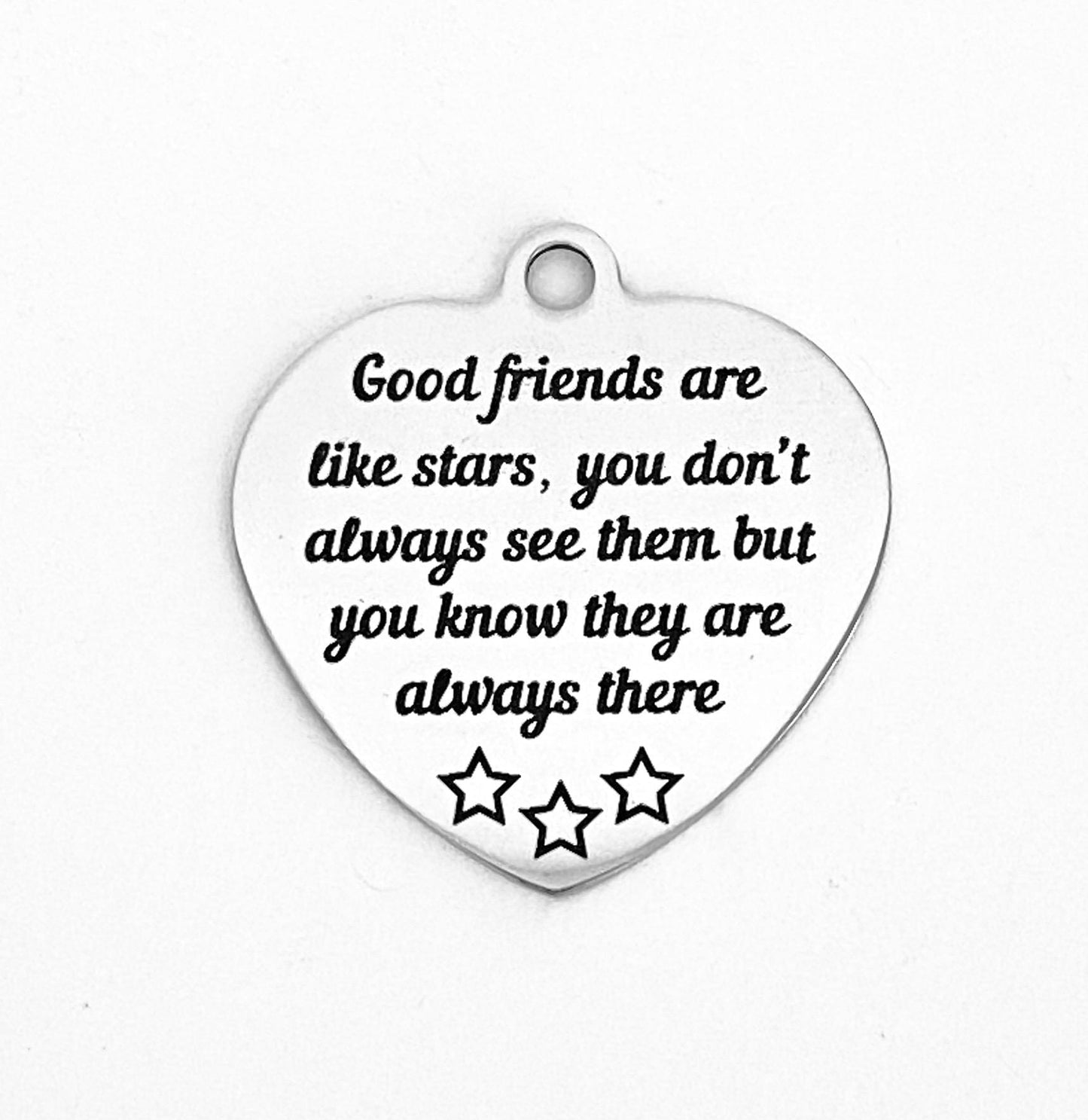 LARGE Stainless Steel Friendship Charm