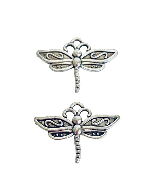 Base Metal Small Dragonfly Charm