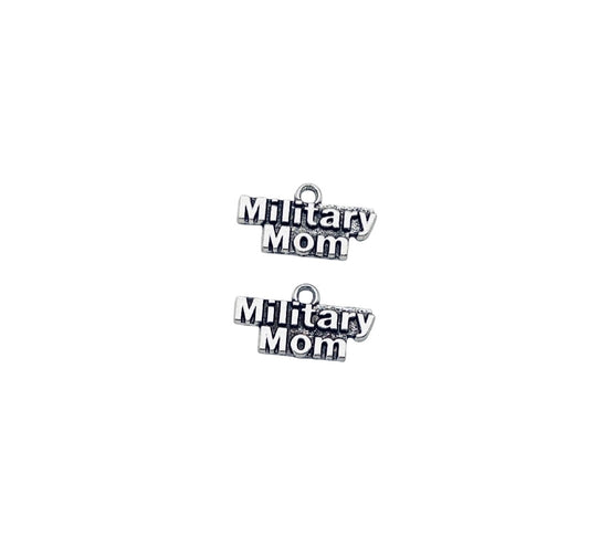 Base Metal Military Mom Charms