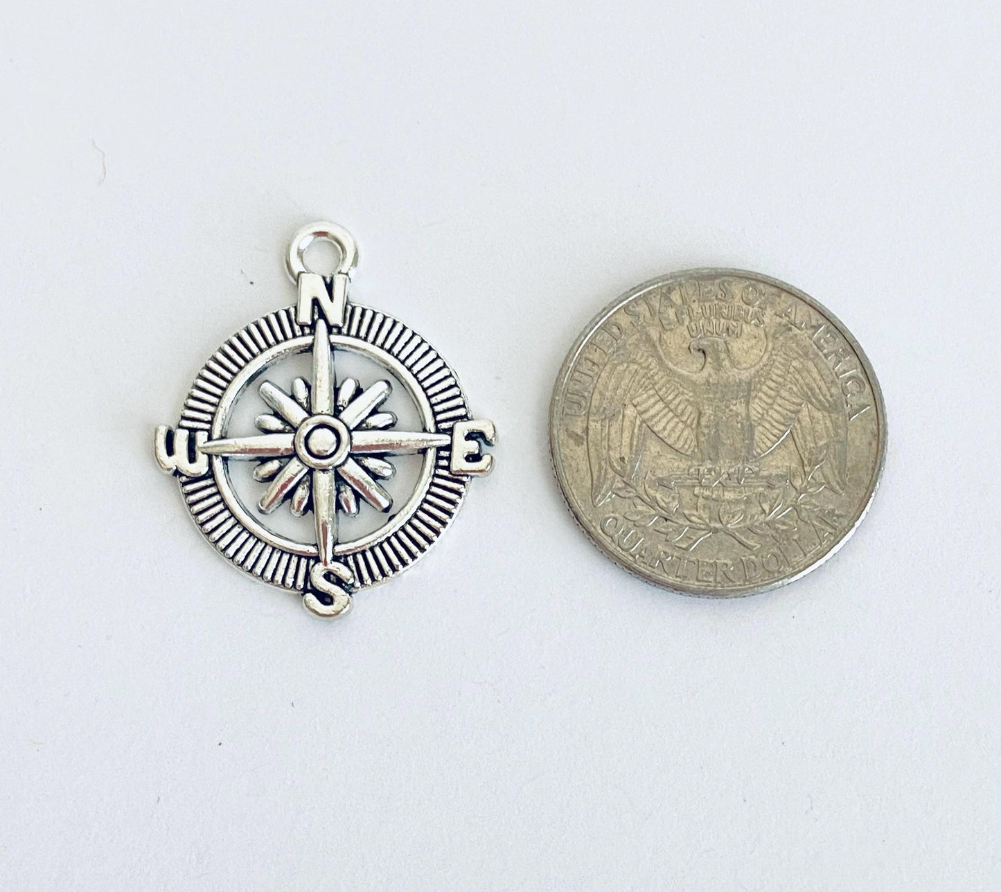 Large Compass Charm
