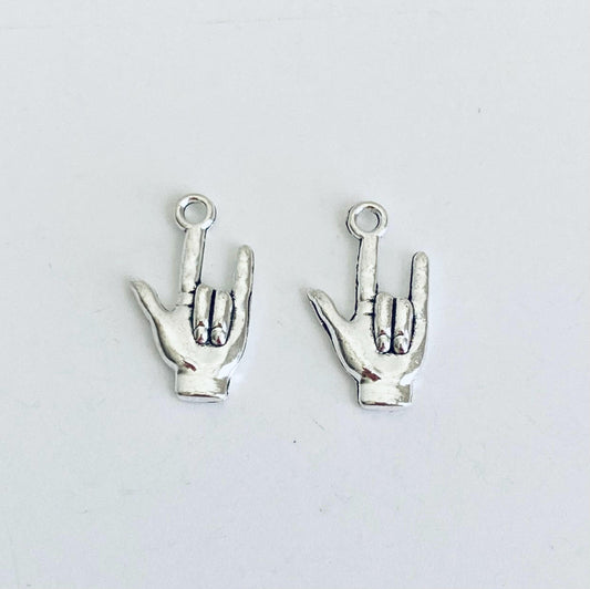 I Love You Hand Sign Charm
