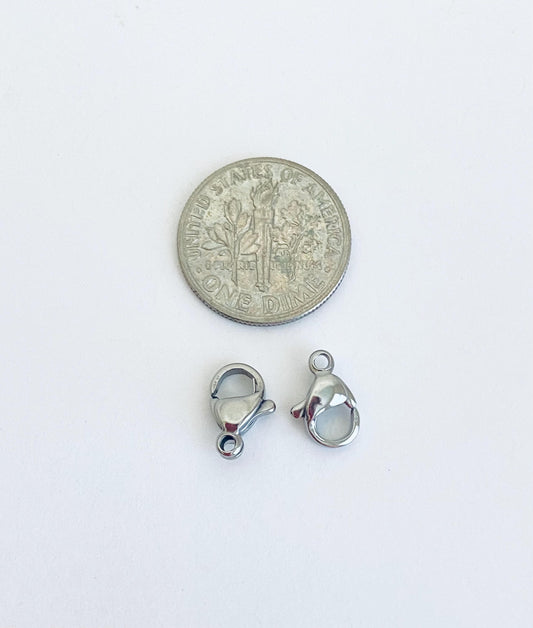 9mm Lobster Clasp for Jewelry Making • Stainless Steel, Gold Over Stainless Steel or Rose Gold Lobster Clasp for Necklaces & Bracelets