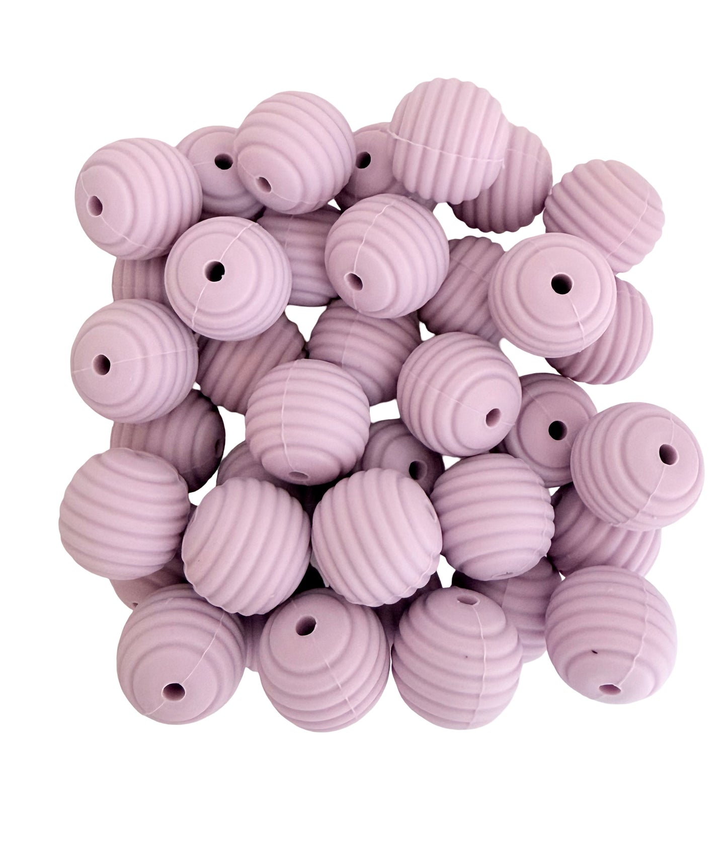 15mm Ribbed Silicone Beads (Sold Individually)