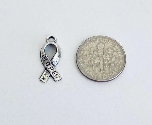 Tiny Hope Ribbon Charm