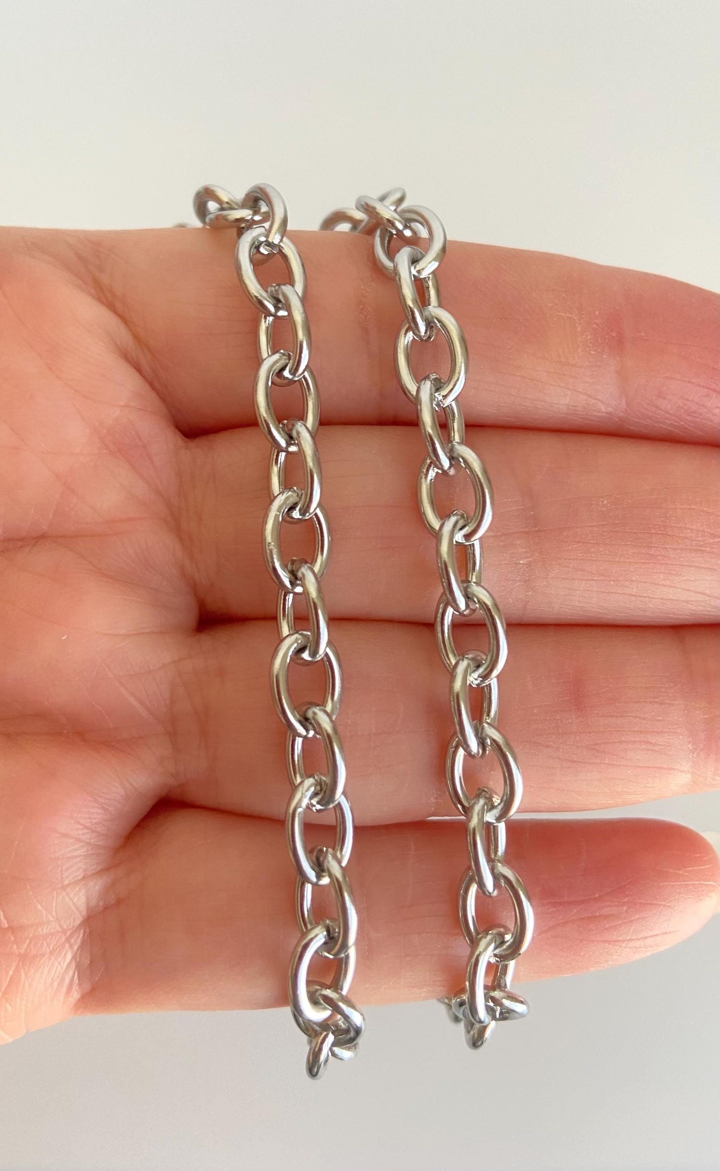 Stainless Steel Oval Chain (6x8mm)