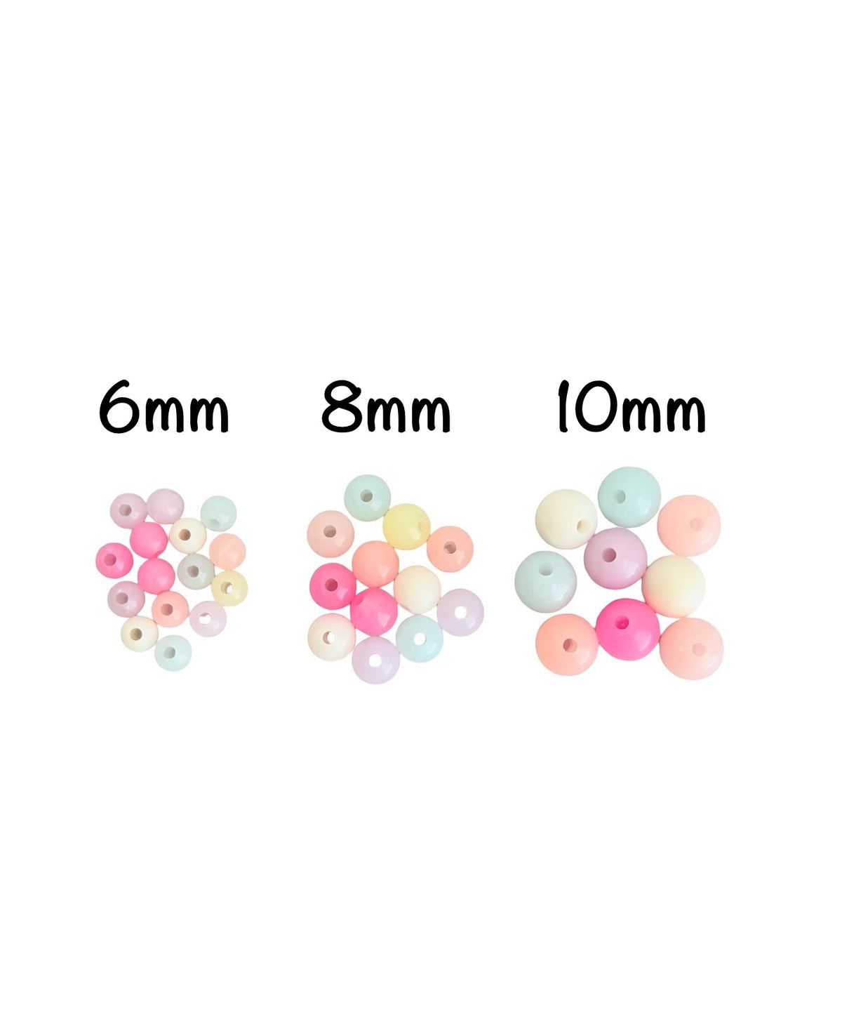Acrylic Round Beads • Solid or Random Mix of Translucent Colors • 6mm, 8mm & 10mm Round Beads for Jewelry Making