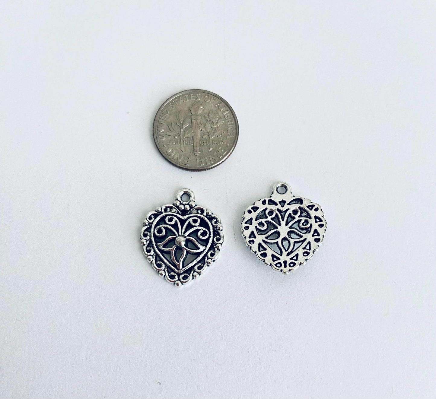 Filigree Heart Charm